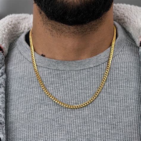 14k miami cuban link chain.